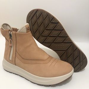 🆕 ECCO Women Solice Caramel Mid Zip Leather Boot Shoe size 8